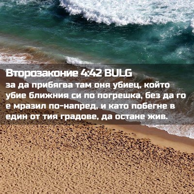 Picture 02 - Второзаконие 4:42 BULG - за да прибягва там оня - Bible Verse Picture