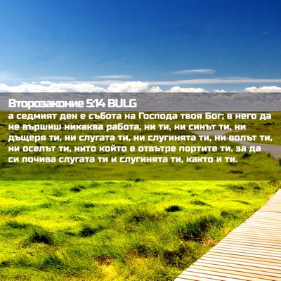 Picture 02 - Второзаконие 5:14 BULG - а седмият ден е събота на - Bible Verse Picture