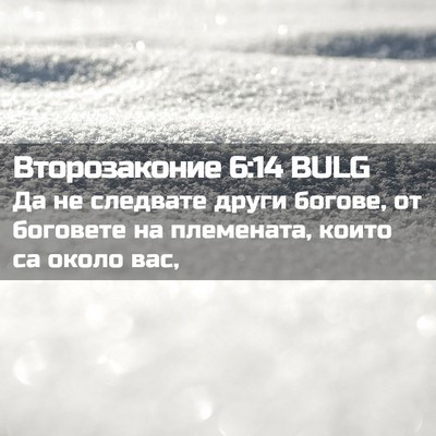 Picture 02 - Второзаконие 6:14 BULG - Да не следвате други - Bible Verse Picture