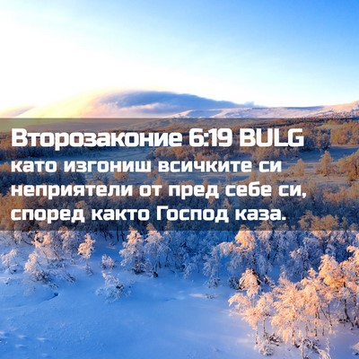 Picture 02 - Второзаконие 6:19 BULG - като изгониш всичките си - Bible Verse Picture