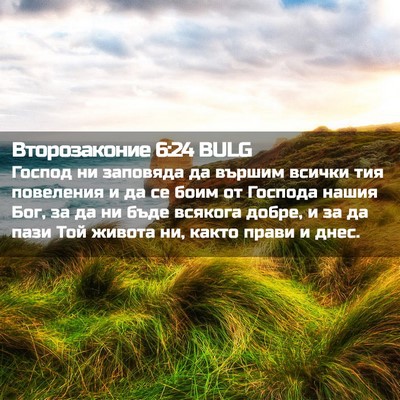Picture 02 - Второзаконие 6:24 BULG - Господ ни заповяда да - Bible Verse Picture