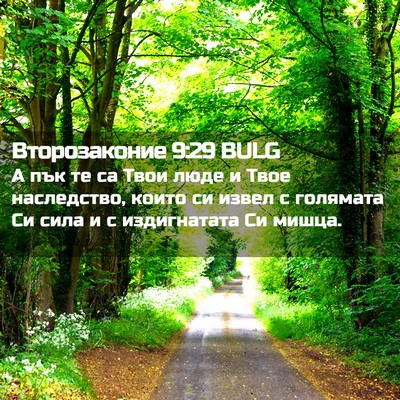 Picture 02 - Второзаконие 9:29 BULG - А пък те са Твои люде и Твое - Bible Verse Picture