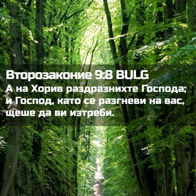 Picture 02 - Второзаконие 9:8 BULG - А на Хорив раздразнихте - Bible Verse Picture