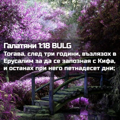 Picture 02 - Галатяни 1:18 BULG - Тогава, след три години, - Bible Verse Picture