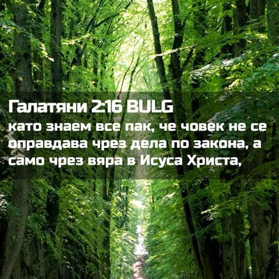 Picture 02 - Галатяни 2:16 BULG - като знаем все пак, че - Bible Verse Picture