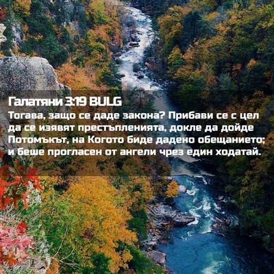 Picture 02 - Галатяни 3:19 BULG - Тогава, защо се даде - Bible Verse Picture