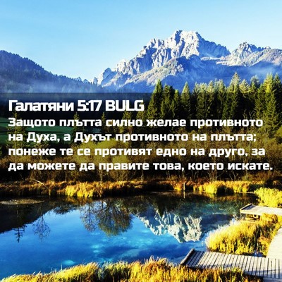 Picture 02 - Галатяни 5:17 BULG - Защото плътта силно желае - Bible Verse Picture
