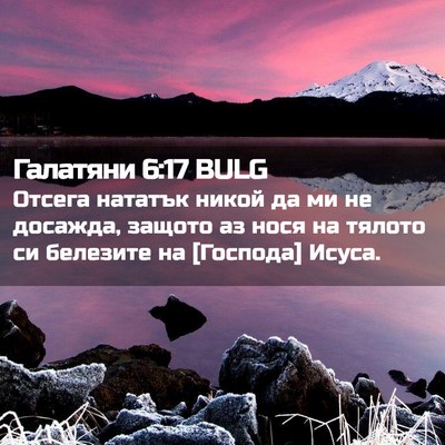 Picture 02 - Галатяни 6:17 BULG - Отсега нататък никой да ми - Bible Verse Picture