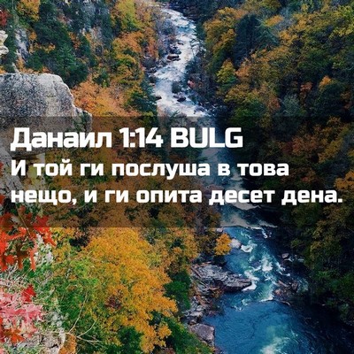 Picture 02 - Данаил 1:14 BULG - И той ги послуша в това - Bible Verse Picture