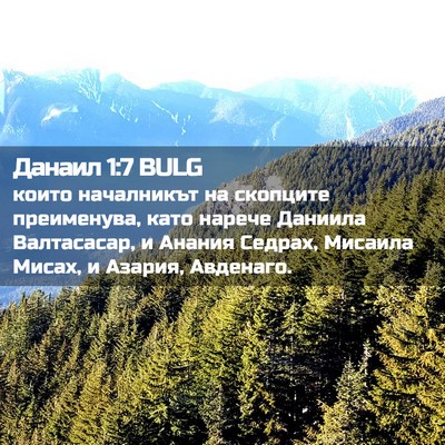 Picture 02 - Данаил 1:7 BULG - които началникът на - Bible Verse Picture