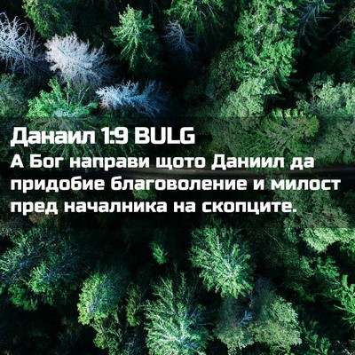Picture 02 - Данаил 1:9 BULG - А Бог направи щото Даниил - Bible Verse Picture