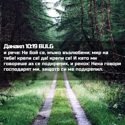 Picture 02 - Данаил 10:19 BULG - и рече: Не бой се, мъжо - Bible Verse Picture