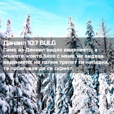 Picture 02 - Данаил 10:7 BULG - Само аз Даниил видях - Bible Verse Picture