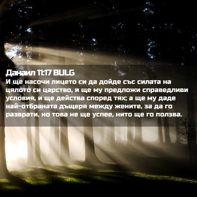 Picture 02 - Данаил 11:17 BULG - И ще насочи лицето си да - Bible Verse Picture