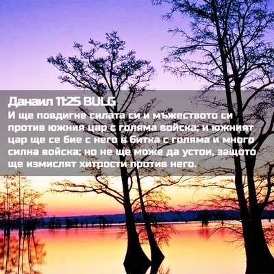 Picture 02 - Данаил 11:25 BULG - И ще повдигне силата си и - Bible Verse Picture