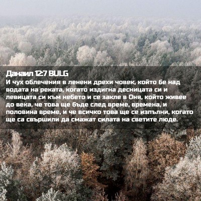 Picture 02 - Данаил 12:7 BULG - И чух облечения в ленени - Bible Verse Picture