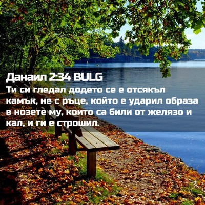 Picture 02 - Данаил 2:34 BULG - Ти си гледал додето се е - Bible Verse Picture