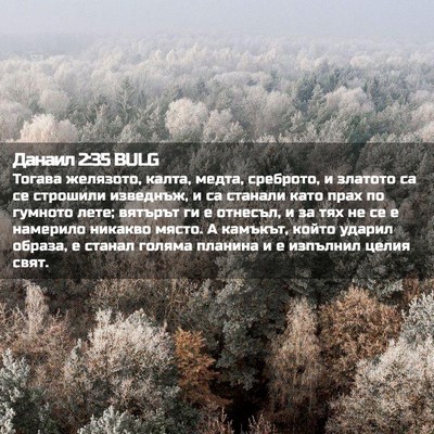 Picture 02 - Данаил 2:35 BULG - Тогава желязото, калта, - Bible Verse Picture