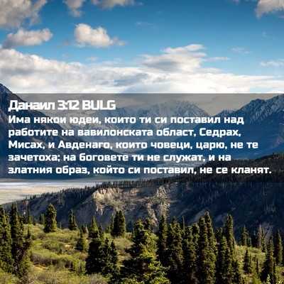 Picture 02 - Данаил 3:12 BULG - Има някои юдеи, които ти си - Bible Verse Picture