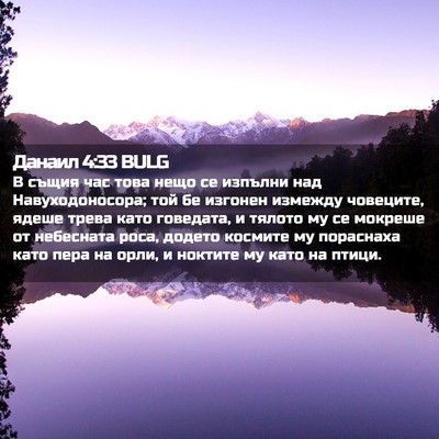 Picture 02 - Данаил 4:33 BULG - В същия час това нещо се - Bible Verse Picture