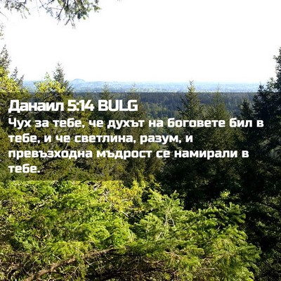 Picture 02 - Данаил 5:14 BULG - Чух за тебе, че духът на - Bible Verse Picture