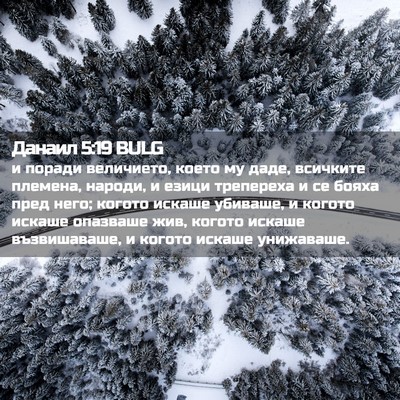 Picture 02 - Данаил 5:19 BULG - и поради величието, което - Bible Verse Picture