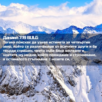 Picture 02 - Данаил 7:19 BULG - Тогава поисках да узная - Bible Verse Picture