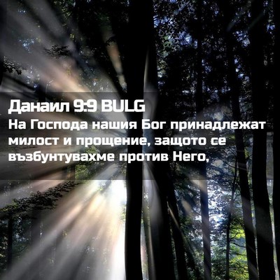 Picture 02 - Данаил 9:9 BULG - На Господа нашия Бог - Bible Verse Picture