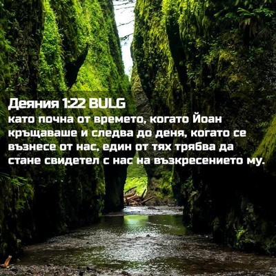 Picture 02 - Деяния 1:22 BULG - като почна от времето, - Bible Verse Picture