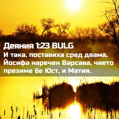 Picture 02 - Деяния 1:23 BULG - И така, поставиха сред - Bible Verse Picture