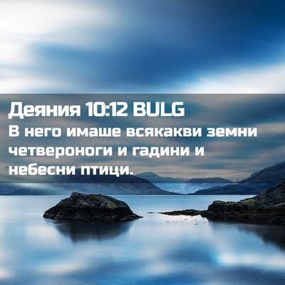 Picture 02 - Деяния 10:12 BULG - В него имаше всякакви - Bible Verse Picture
