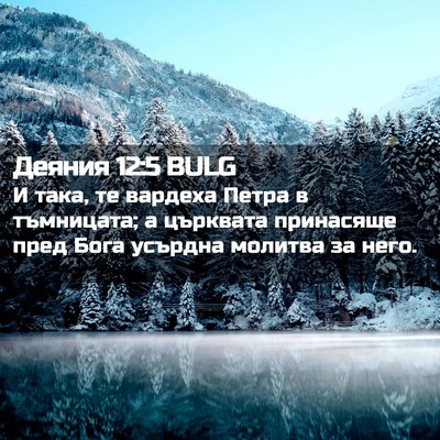 Picture 02 - Деяния 12:5 BULG - И така, те вардеха Петра в - Bible Verse Picture
