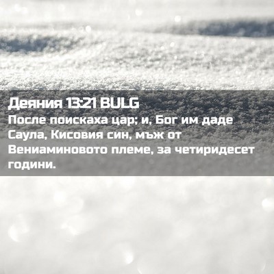 Picture 02 - Деяния 13:21 BULG - После поискаха цар; и, Бог - Bible Verse Picture