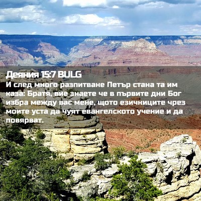 Picture 02 - Деяния 15:7 BULG - И след много разпитване - Bible Verse Picture