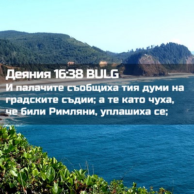 Picture 02 - Деяния 16:38 BULG - И палачите съобщиха тия - Bible Verse Picture
