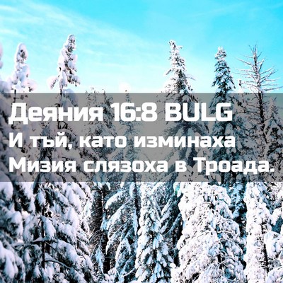 Picture 02 - Деяния 16:8 BULG - И тъй, като изминаха Мизия - Bible Verse Picture