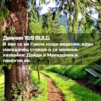 Picture 02 - Деяния 16:9 BULG - И яви се на Павла нощя - Bible Verse Picture