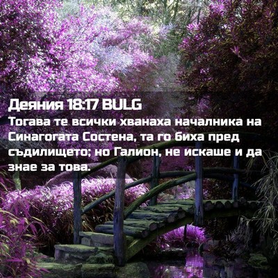 Picture 02 - Деяния 18:17 BULG - Тогава те всички хванаха - Bible Verse Picture
