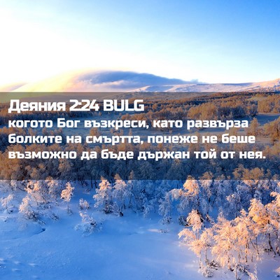 Picture 02 - Деяния 2:24 BULG - когото Бог възкреси, като - Bible Verse Picture