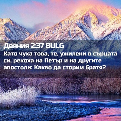 Picture 02 - Деяния 2:37 BULG - Като чуха това, те, ужилени - Bible Verse Picture