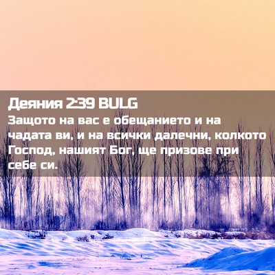 Picture 02 - Деяния 2:39 BULG - Защото на вас е обещанието - Bible Verse Picture