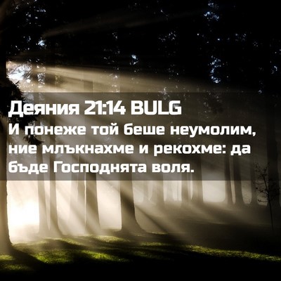 Picture 02 - Деяния 21:14 BULG - И понеже той беше неумолим, - Bible Verse Picture