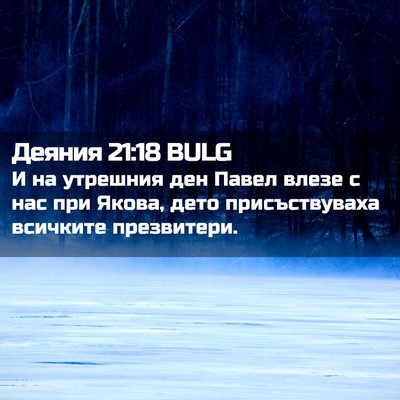 Picture 02 - Деяния 21:18 BULG - И на утрешния ден Павел - Bible Verse Picture