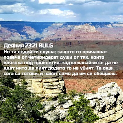 Picture 02 - Деяния 23:21 BULG - Но ти недей ги слуша; - Bible Verse Picture