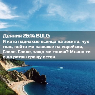 Picture 02 - Деяния 26:14 BULG - И като паднахме всинца на - Bible Verse Picture