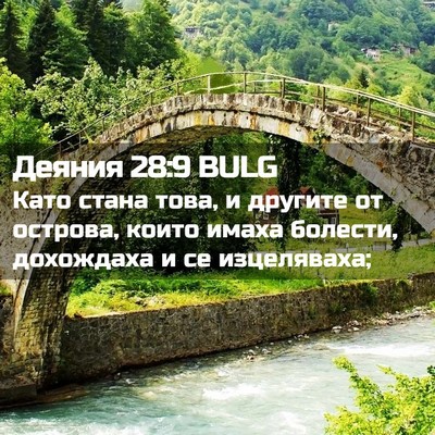 Picture 02 - Деяния 28:9 BULG - Като стана това, и другите - Bible Verse Picture
