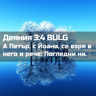 Picture 02 - Деяния 3:4 BULG - А Петър, с Йоана, се взря в - Bible Verse Picture