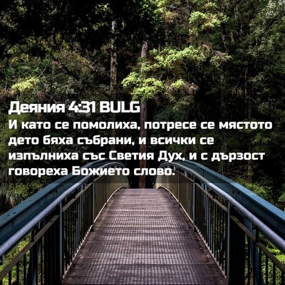 Picture 02 - Деяния 4:31 BULG - И като се помолиха, потресе - Bible Verse Picture