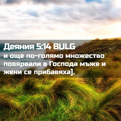 Picture 02 - Деяния 5:14 BULG - и още по-голямо множество - Bible Verse Picture