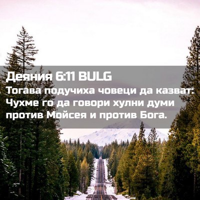 Picture 02 - Деяния 6:11 BULG - Тогава подучиха човеци да - Bible Verse Picture